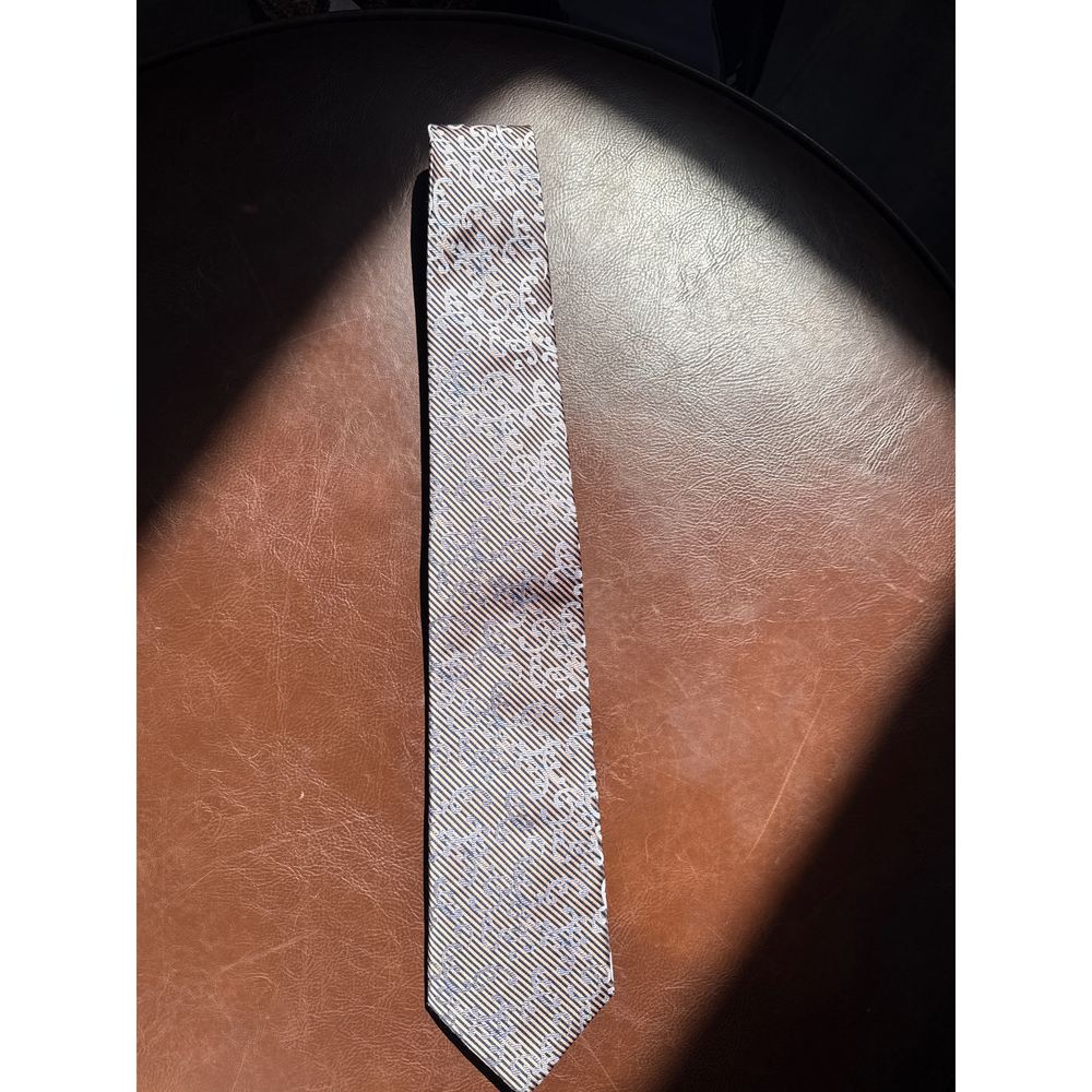 Men's Saxony Collection Patterned Necktie in Brown - Picture 2 of 5